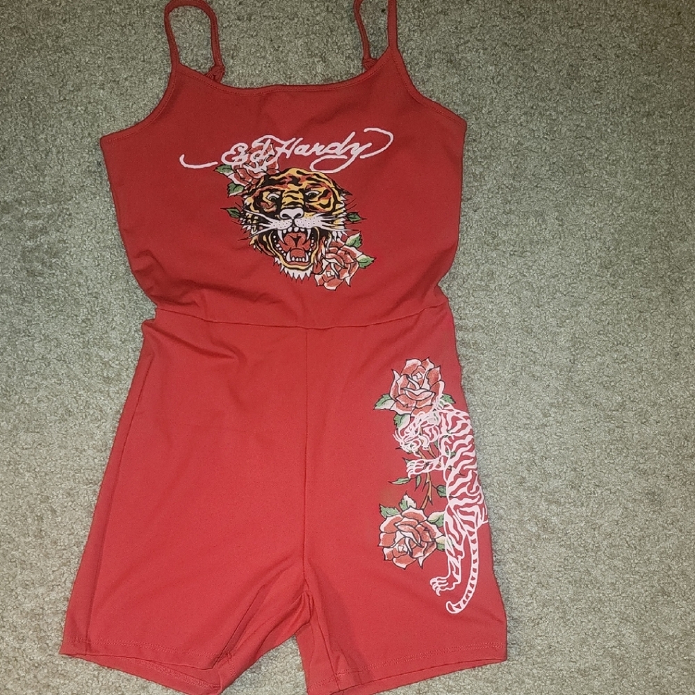 Ed Hardy Red Romper